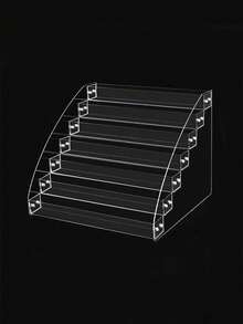 7 Tiers Style Acrylic Nail Polish Organizer Clear Glasses Holder Glasses Organizer Nail Polish Holder Acrylic Glasses Stand Essential Oils Cosmetic Display Cases Eyewear Rack - Multicolor - View 5