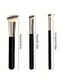 Bộ 3 cọ trang điểm chuyên nghiệp cho kem nền và che khuyết điểm, giúp tán đều và mịn lớp trang điểm dạng lỏng và kem. - Nhiều màu - Xem 10