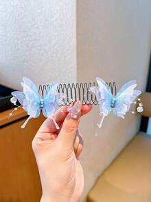 Set de 2 piezas Peine y Pinza de Pelo con Diseño de Mariposa Lindo, Accesorios de Peinado Invisibles, Adecuados para Uso Diario y Fiestas para Niñas - Multicolor - Ver 6