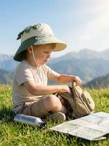 2-7Y Baby Hat Summer Sun Hat Boys Cap Girls Outdoor Sun Protection Hat Children's Bucket Hat Spring And Autumn - 1PC - View 4