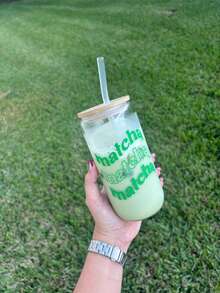 Ly cà phê matcha đá có ống hút, ly nước ép có ống hút, ly cà phê matcha nghệ thuật, ly có ống hút dùng trong nhà hàng. - Nhiều màu - Xem 11