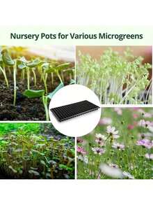 5个加厚塑料育苗盘，轻便植物生长盘，多功能育苗盘，均匀发芽，成活率高，适用于种植、园艺和扦插 - A - 查看 4