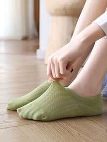 1/5/10 Pairs Of Women Invisible Summer Silicone Non-Slip Mesh Breathable Low Ankle No Show Boat Socks - Multicolor - View 6