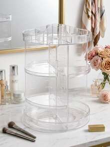 Organizador de Cosméticos Giratorio 360° – Exhibidor Acrílico de Gran Capacidad para Maquillaje y Perfumes ✨ - transparente - Ver 7