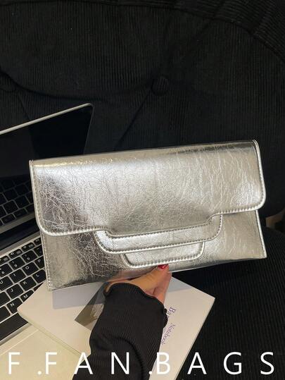 Bolso de cena de lujo, bolso de noche glamoroso, elegante, exquisito, de lujo tranquilo 1 pieza Bolso de cuero PU plateado de moda con correa cruzada y de embrague para mujer Bolso cuadrado para dama, mujer, para chica de fiesta, novia Perfecto para fiesta, boda, baile de graduación, cena/banquete, cena/banquete, mejor regalo para mujeres, mamá, maestra, amiga, dama de honor