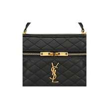 YSL SAINT LAURENT GABY Zipper Closure L Ambskin Leather Shoulder/Crossbody/Clutch Bag, Mini, Women's, Black - 766731-1EL07-1000 - 查看 2