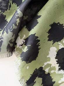 1pc Leopard Print Detachable Headscarf Hijab, Casual Daily Wear - Multicolor - View 5