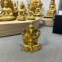 1件金色大象树脂摆件，汽车仪表盘装饰，风水摆件，馈赠亲朋好友 - B款-托鼻像神 - 查看 8
