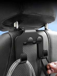 1pc/2pcs Universal Auto Seat Headrest Hook Storage Hanger Car Vehicle Back Seat Organizer Holder Car Mobile Phone Holder Car Interior Accessories - A - View 3