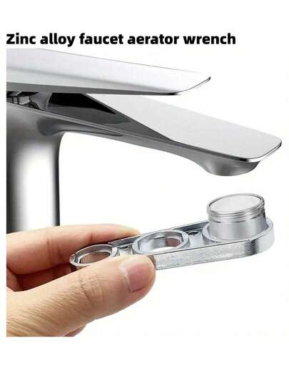 6 Sizes Durable Zinc Alloy Faucet Aerator Key Wrench - Kitchen & Bathroom Easy-To-Grip Nozzle Removal Tool