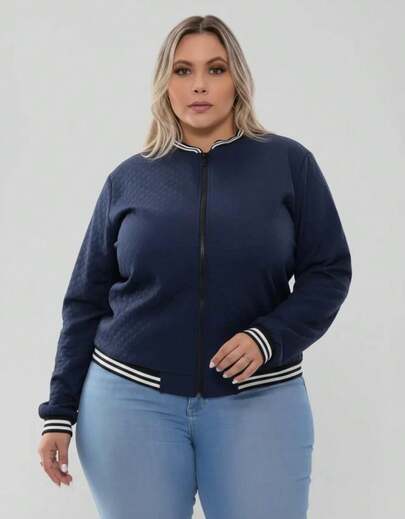 JAQUETA BOMBER PLUS SIZE
