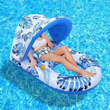 Đệm phao bơm hơi lưới hai lỗ có mái che, chất liệu PVC, ghế phao thư giãn mùa hè trên bãi biển. - nhiều màu - Xem 5