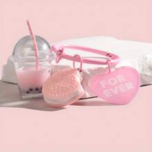 Cute Keychain Ice Cream Bubble Tea Cookie Pink Keychain - E6179 - View 9