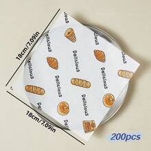 50/100/200/500 piezas Papel encerado a prueba de grasa, revestimientos para cestas de comida, perfecto para sándwiches, hamburguesas, postres, aperitivos, pasteles, barbacoa y picnic, utensilios de cocina, accesorios de cocina (7.09*7.09 pulgadas) - Multicolor - Ver 11