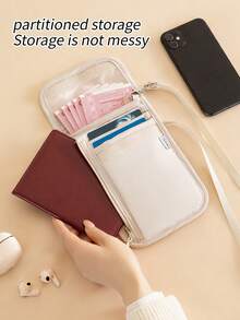 Multi-Layer Passport Holder Crossbody Bag, Travel Document Organizer, Ticket Pouch - Multicolor - View 3