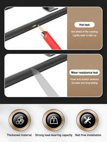 1 pieza Toallero de baño beige, barra para toallas montada en la pared con adhesivo, soporte moderno para almacenamiento de toallas de 30-50cm - Gris - Ver 3