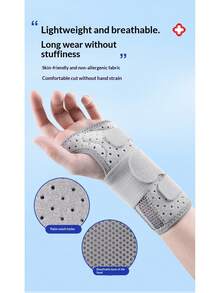 1pc Dual Aluminum Plate Support Wrist Brace, Wrist Joint Stabilizer Wrist Sleeve, Suitable For De Quervain's Tenosynovitis, Mouse Hand - Multicolor - View 7