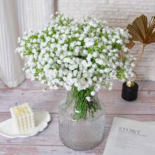 180pcs White Star Flowers, Artificial Bouquet, Suitable For Home Decoration, Tabletop Decoration, DIY Flower Arrangement, Decoration For Weddings And Festival Parties, Indoor And Outdoor Garden Decoration, Weddings, Parties And Room Decoration. - White - View 3