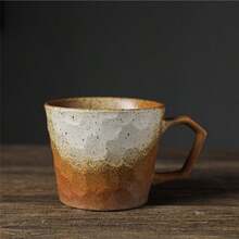Vintage Japanese Hammered Texture Ceramic Mug, Matte Finish Coffee Cup, Microwave & Dishwasher For Home And Office Use - Multicolor - View 15