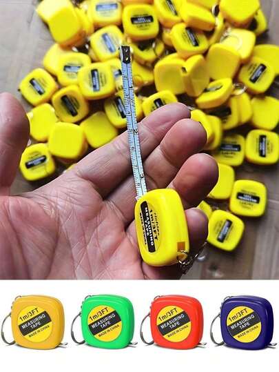 4/8/12 Pcs Keychain Tape Measure Measuring Tape Functional Pocket Tape Measure Retractable Metric Inch Construction Party Favors Birthday Daily Use,Small Tape Measure Keychains Functional Retractable Measuring Tape,,1m/ 3ft, 4 Color
