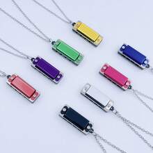 Necklace Harmonica 4-Hole 8-Tone Mini Harmonica 4-Hole 8-Tone Playable Harmonica Playable Song Harmonica, Harmonica, Mini Toy, Electronic Pet, Mini Guitar, Kazoo - Multicolor - View 5