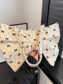 Summer Vacation Style Bowknot Shoulder Bag, Crossbody Bag For Women - Beige - View 8