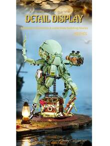 1128+Pcs Pirate Octopus Building Blocks Set, Detachable Structure, Adjustable Tentacles, Versatile Design, Decorative Collectible Bricks, Suitable For Home Decor And Office Desk, Exquisite Holiday Gift For Christmas, Halloween, Birthday - Multicolor - View 7