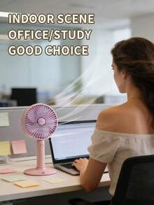 1200mAh USB Rechargeable Portable Handheld Mini Electric Fan, 3 Speed Settings Quiet Cooling, Suitable For Outdoor Shopping, Beach, Travel, Office And More - Multicolor - View 6