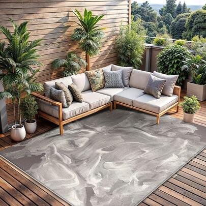 1pc Modern Minimalist Style Gray Gradient Abstract Ink Painting Pattern Rug. Velvet Material Weighs Approx. 850g, Thickness Approx. 0.6cm. The Rug Is Wear-Resistant, Anti-Slip, And Easy To Clean. Available In Multiple Sizes. Suitable For Kitchen/Living Room/Dining Room/Bedroom/Balcony/Bathroom/Study. An Ideal Choice For Home Decor.