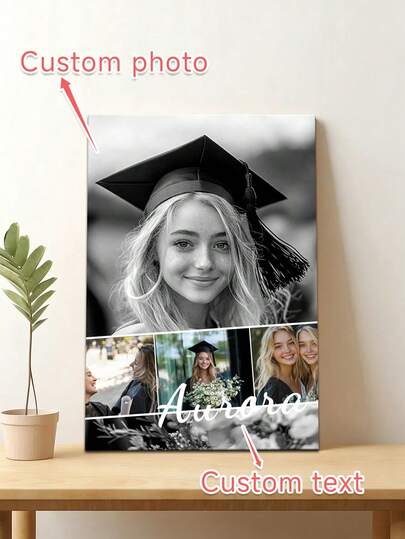 Customized Wooden Plaque With Multiple Photos And Text For Mother's Day, Personalized Wooden Plaque, Mother's Day Custom Hanging Plaque, Mother's Day Gift, Commemorative Gift, Home Decor, Souvenir, Cute, High Quality, Birthday Gift, Wedding Anniversary Memento