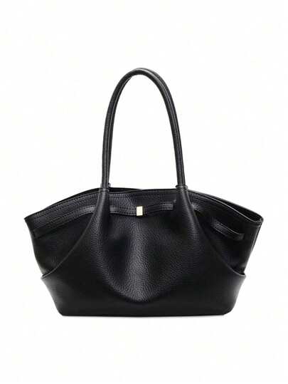 New Retro Solid Color High-Quality PU Material Magnetic Closure Women's Fashion Shoulder Bag, Crossbody Bag, Handbag, Elegant Large Capacity Durable Lightweight Multifunctional Suitable For Work, Travel, Business, Cosmetics Storage And Other Occasions