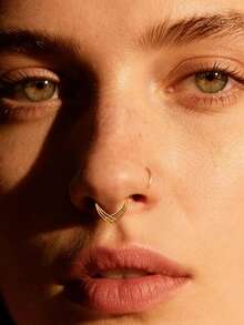 1 件装铰链式鼻环 20G 18G 16G 耳环 耳骨 鼻中隔 耳软骨环 女士身体穿孔唇环耳环。情人节礼物，妈妈礼物。 - 網狀水滴鼻環 - 查看 5