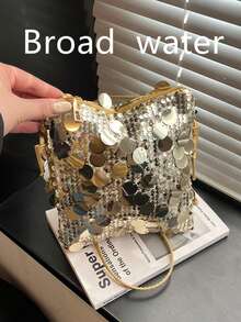 2026 New Arrival Sequin Mini Shoulder Bag, Unique Design Chic Crossbody Bag, Versatile - Gold - View 2