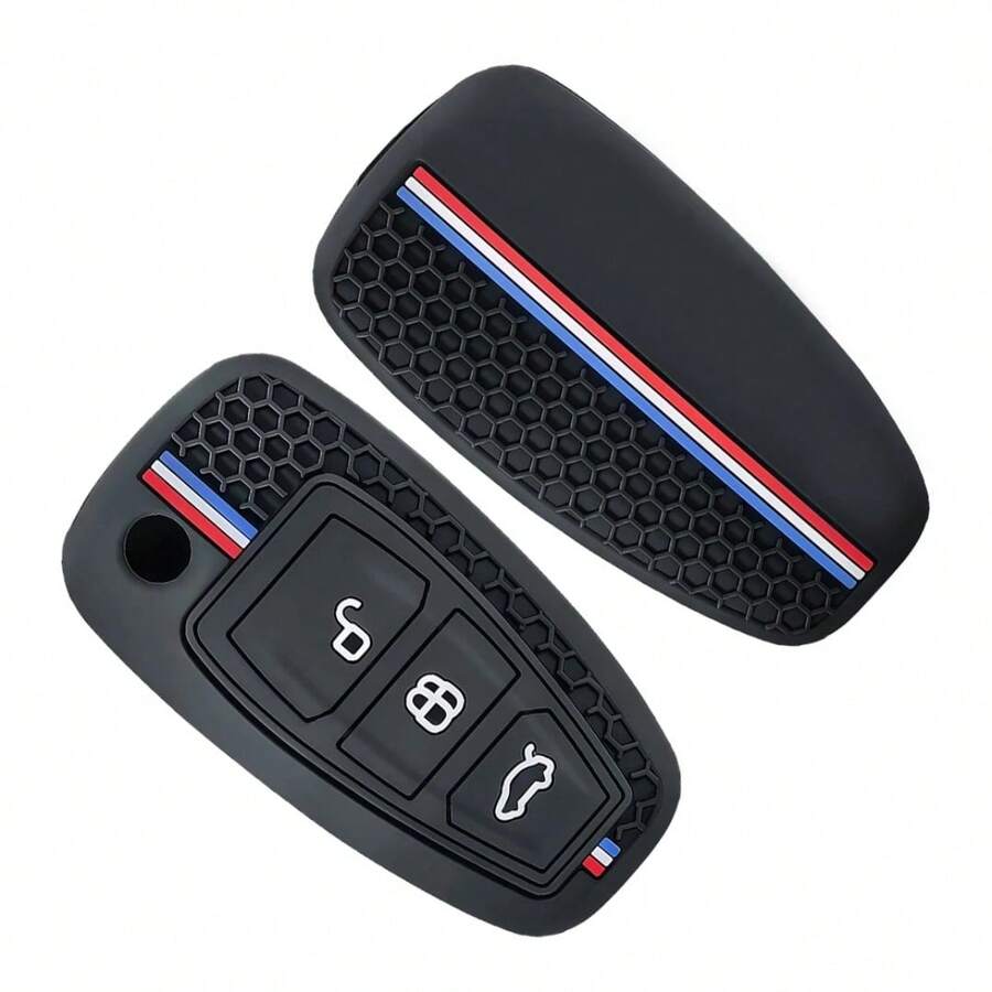New Style Silicone Car Remote Key Fob Cover Case For Ranger C-Max S-Max Focus MK3 Galaxy Mondeo Transit Tourneo Custom - black - View 1