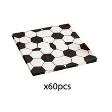 20/40/60pcs Football Themed Party Napkins, Football Pattern Paper Napkins. Disposable Party Napkins. Restaurant Napkins, Party Supplies, Tabletop Decor. Holiday Decorations, Party Decorations - Black and White - View 7