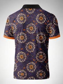Bộ áo polo và quần short nam phong cách retro thường ngày dành cho kỳ nghỉ. - Nhiều màu - Xem 2