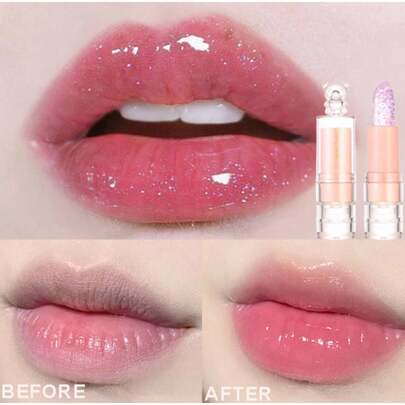 Bálsamo labial brillante, duradero, hidratante y que cambia de color, resistente al agua, apto para la vida diaria y diversas ocasiones