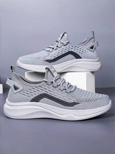 Men's Versatile Casual Sneakers, Outdoor Breathable Shock Absorbing Running Sports Shoes, Indoor Training Shoes, Fashion Walking Jogging Shoes