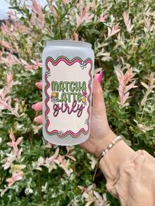 Iced Matcha And Coffee Glass Straw Cup, Matcha Glass Straw Cup, Coffee Iced Drink Straw Cup, Suitable For Milk Tea, Coffee, Matcha, Juice, Tea, Etc. - Multicolor - View 11