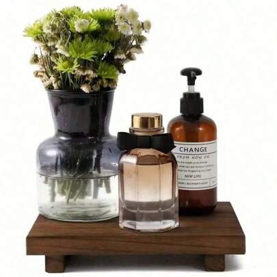 1pc Minimalist Wooden Stool, Size: 23*15*3.8cm (9*6*1.5 Inches), Wooden Soap Dish Holder With Tray And Base, Rustic Multipurpose Home Decor For Sink, Countertop, Bathroom, Living Room, Kitchen, Soap Dish, Plant Stand. Great Gift For Mother's Day, Teachers, Girlfriends And Boyfriends. Note: If The Product Has An Unusual Odor, Place It In A Well-Ventilated Area For 1-3 Days To Reduce The Smell. The Product Is Packaged In A Cardboard Box To Prevent Damage From Rough Handling During Shipping.