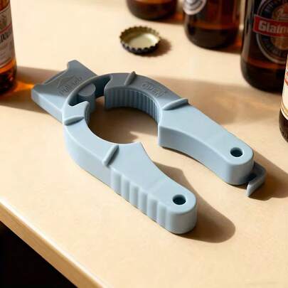 1 pieza Abridor de botellas y latas con agarre fácil, herramienta esencial de cocina con mango cómodo y diseño duradero, accesorio de bar para el hogar, utensilio de uso diario, regalo perfecto para entusiastas de la cocina