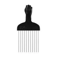 Black Metal African American Pick Afro Comb Hairdressing Styling Salon - DKGZCS - 查看 6