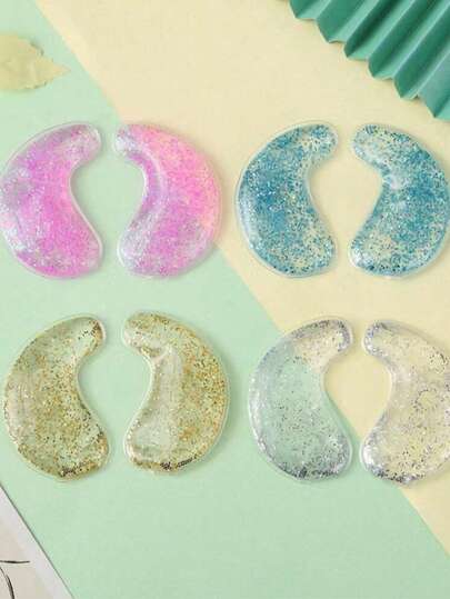 2pcs Cute Gel Eye Mask, Cold Hot Pack, Reusable Cooling Eye Pad, Relieve Eye Fatigue & Dark Circles,School,Back To School,Travel,Travel Essentials,Home Essentials,Eye Mask,Sleep Mask