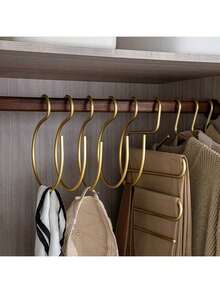 铝合金多功能节省空间挂钩，可用于悬挂帽子、毛巾、围巾等。多功能衣柜收纳架，简约春季风格，适合夏季上衣。 - 彩色 - 查看 1