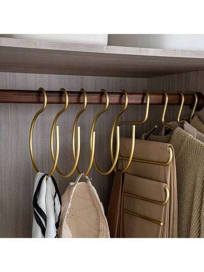 Cangkuk Penjimat Ruang Pelbagai Fungsi Aloi Aluminium, Boleh Digunakan untuk Menggantung Topi, Tuala, Selendang, dll. Penganjur Almari Pakaian Pelbagai Fungsi, Gaya Musim Bunga Minimalis, Sesuai untuk Baju Musim Panas