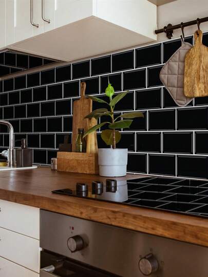 1 pieza Pegatina de pared autoadhesiva de cristal extra grande con pegamento de PU, papel tapiz de mármol de cerámica falsa, adecuado para la decoración de la sala de estar, la cocina, el dormitorio y el baño