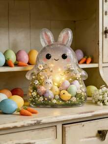 2D Flat Easter Pocket Hug Cute Mini Acrylic Bunny With Inspiring Message, Perfect As An Easter Gift For Anyone - Rabbit Figurine - View 10