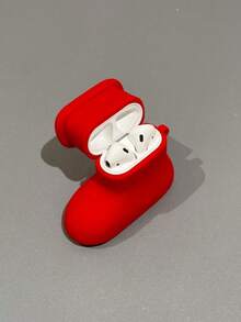 1 pieza Funda de silicona para auriculares Bluetooth, compatible con Apple Pro 2/3/4, Funda protectora compatible con auriculares inalámbricos Apple de 2da/3ra/4ta generación - Rojo - Ver 4