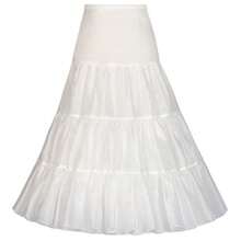 Saia Slip Retrô de Comprimento até o Joelho dos Anos 50, Saia Transparente Feminina, Pode Ser Usada com Vestidos, Moda dos Anos 50 - Branco - Visão 7