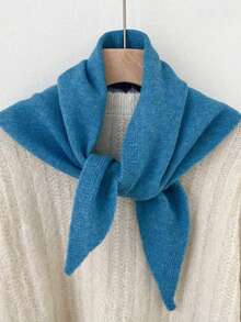 1pc Pure Wool Triangular Scarf, Versatile Use, Excellent Warmth, Suitable For Winter Wear, Can Be Used As Headwear Or A Fashionable Multifunctional Gift - Multicolor - View 26